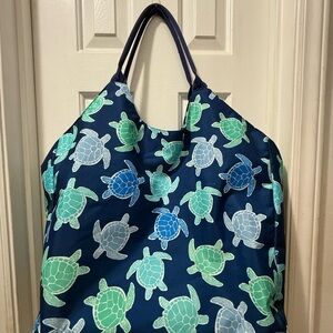 Turtle Print Tote Bag